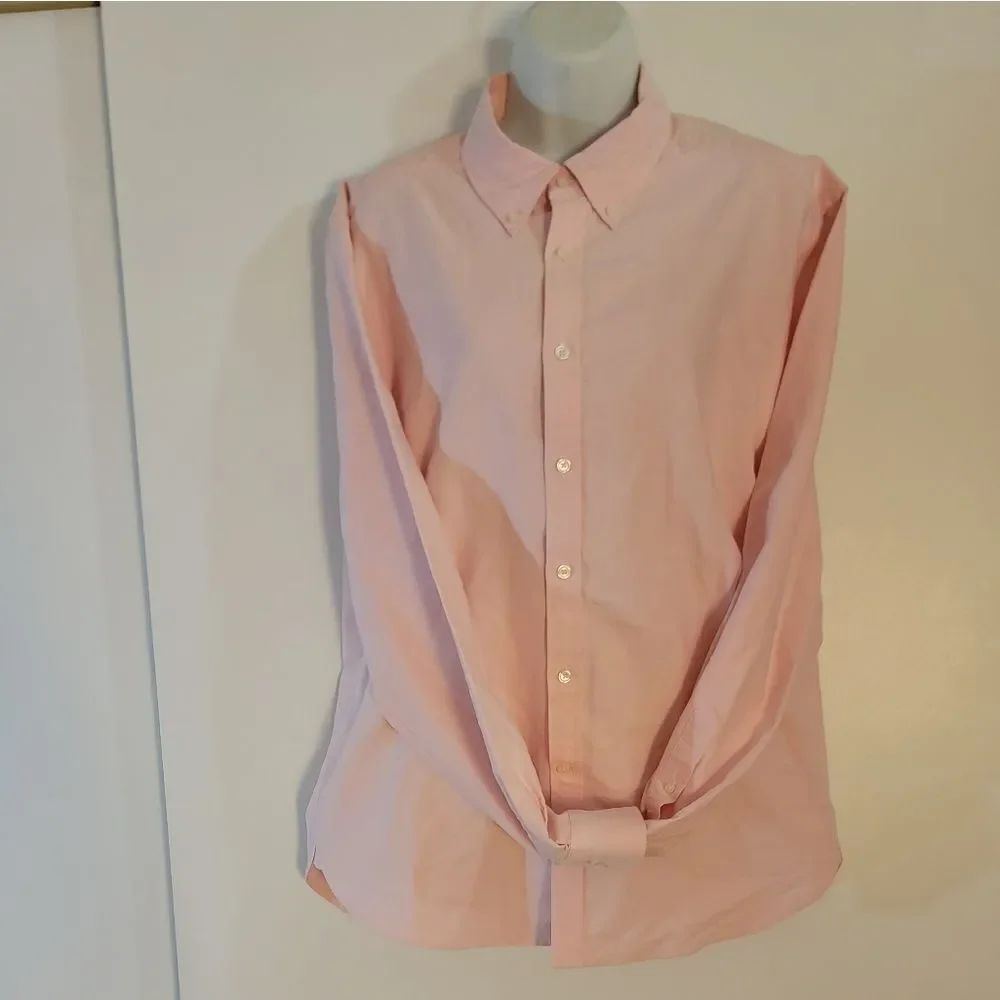 🆕️👔Jos. A. Bank 1905 Tailored Fit Dress Shirt, Pink - Sz L